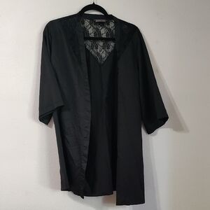 Victoria Secret Black Lace Robe Size